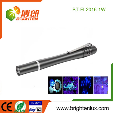 Factory Bulk Sale 2*AA Battery Powered Handheld Metal Material Money Checking led uv Torch Light Pen